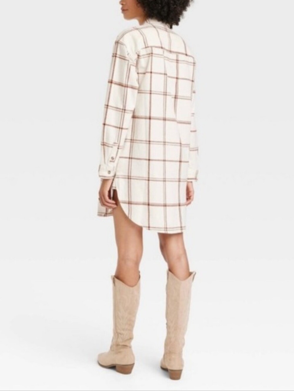 NWOT 100% Plaid Cotton Dress - Picture 2 of 4